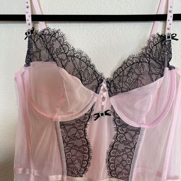 Victoria’s Secret pink lace sheer lingerie - Picture 6 of 8